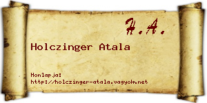 Holczinger Atala névjegykártya